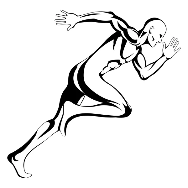 Hombre corriendo ilustración — Vector de stock