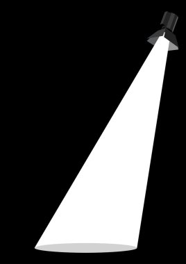 Koyu arka plan üzerinde spot ışığı