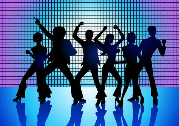 Persone Discoteca Danza — Vettoriale Stock