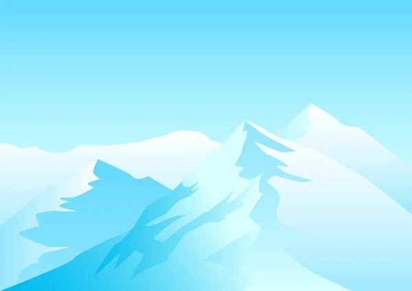 Illustratie van Snowy Mountains — Stockvector