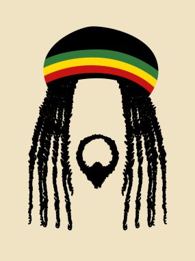 Basit grafik Rastafarian