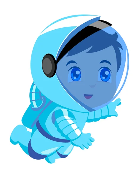 Linda caricatura de un astronauta — Vector de stock