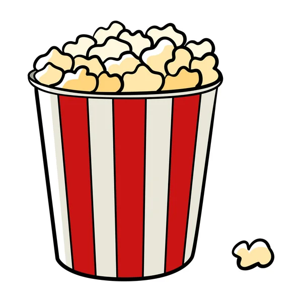 Cubo de palomitas de maíz — Vector de stock