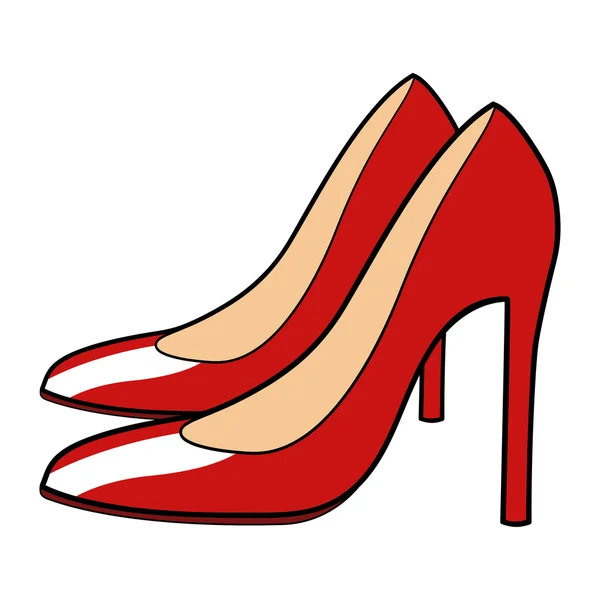 Kırmızı Stiletto çizimi — Stok Vektör