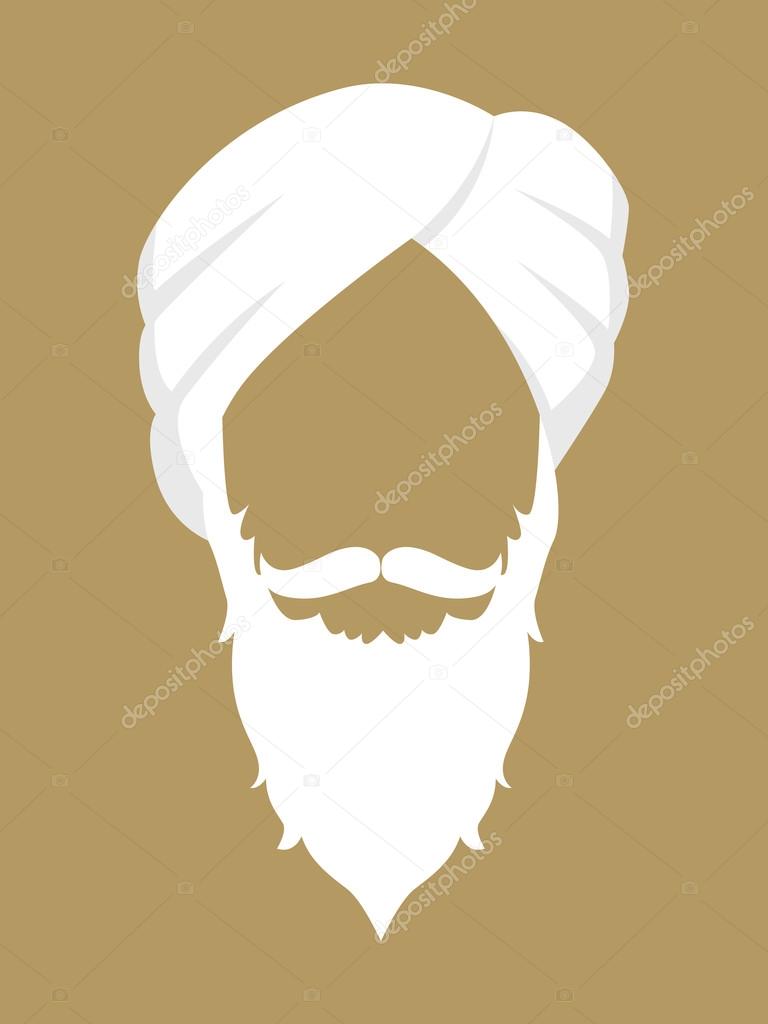 Old Indian Man Wearing Turban