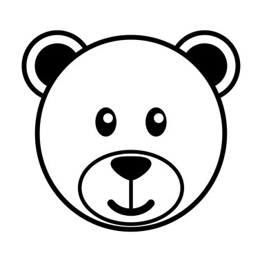 Sevimli ayı basit çizgi film