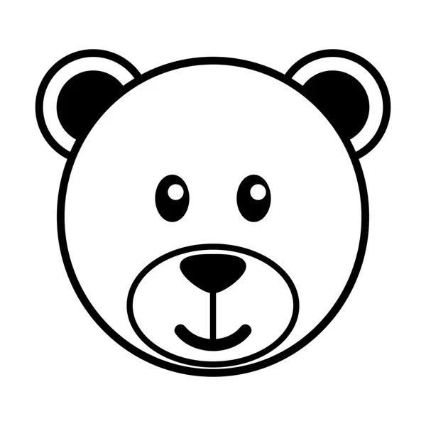 Простая карикатура на милого медведя — стоковый вектор