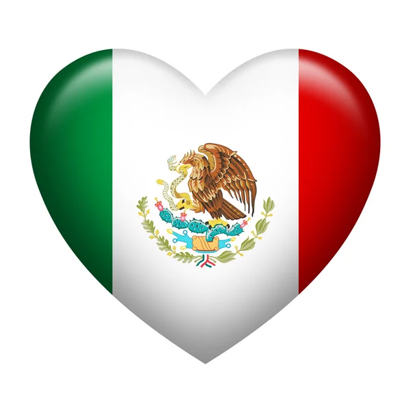 México Insignia Forma de Corazón — Foto de Stock