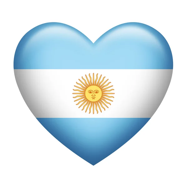 Argentina Insignia Forma de Corazón —  Fotos de Stock