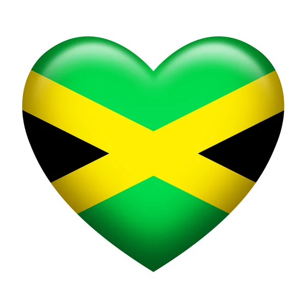 Jamaica-Abzeichen Herzform — Stockfoto