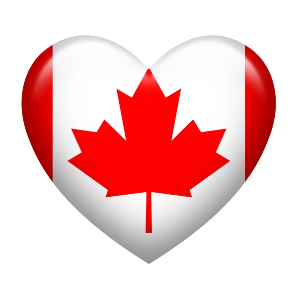 Kanada insignier hjärta form — Stockfoto