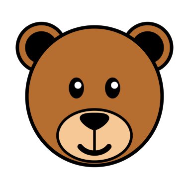 Sevimli ayı basit çizgi film