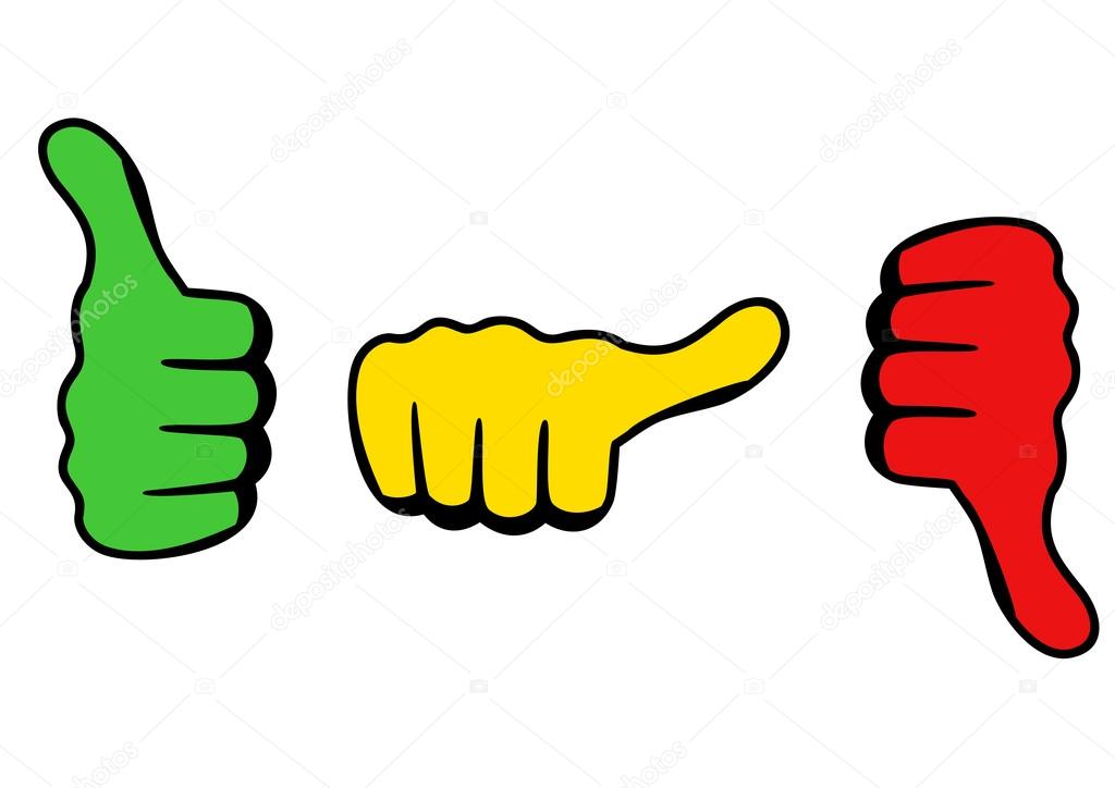 Three thumbs icon for satisfaction level