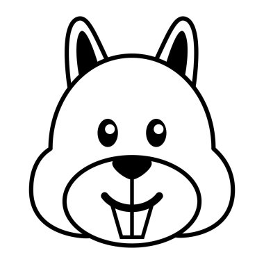 Sevimli bir sincap basit çizgi film