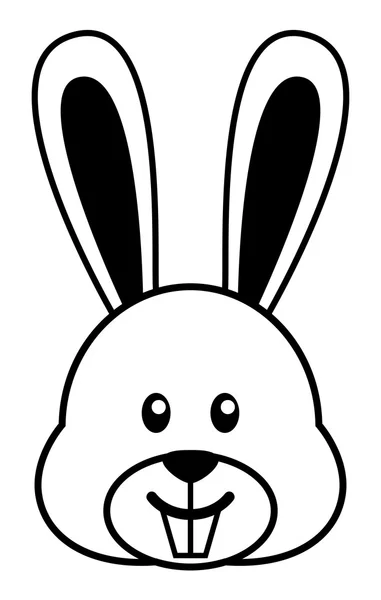 Prosty rysunek ładny królik — Wektor stockowy