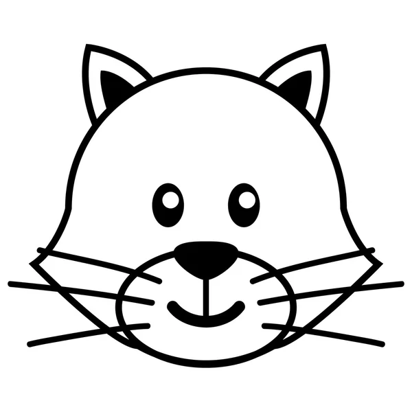 Jednoduché kreslené roztomilé kočky — Stockový vektor