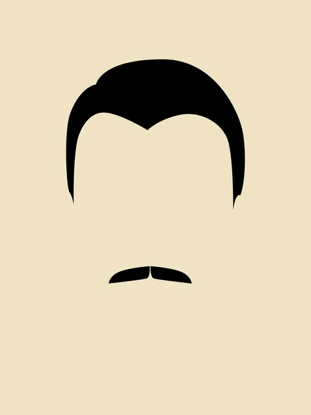 Homem rosto com bigode — Vetor de Stock