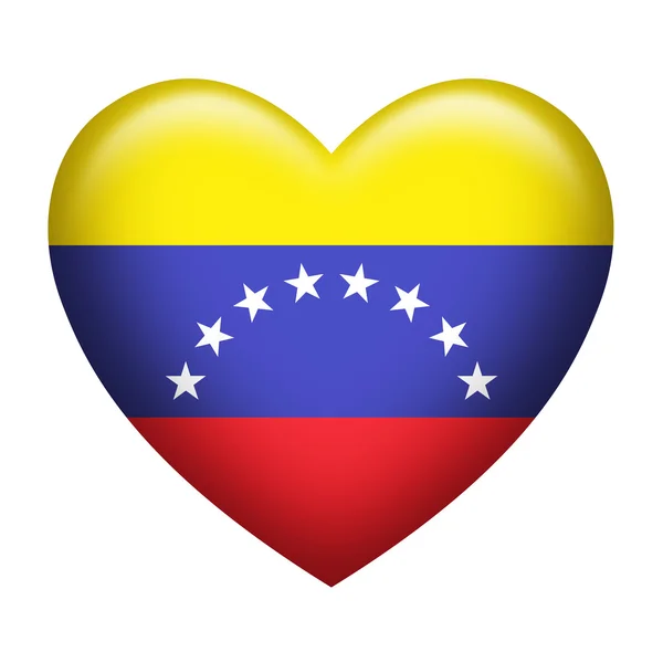 Venezuela Insignia forma do coração — Fotografia de Stock