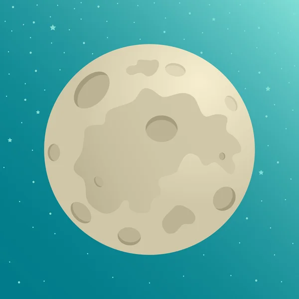 Cartoon illustration of the moon — Stock Vector