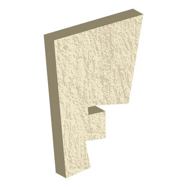 Lettertype met rock of steen textuur — Stockvector