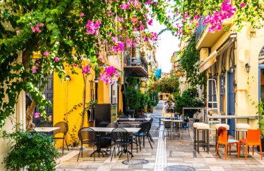 Nafplio, Yunanistan Nafplio 'da inşaat ve sokak