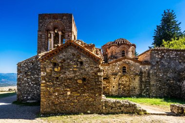 Yunanistan 'daki Ortaçağ Mystras Manastırı. Yüksek kalite fotoğraf