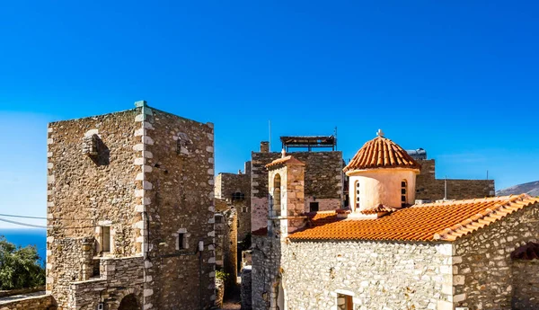 Grèce Village de Vatheia, Anciennes tours abandonnées dans la péninsule de Vathia Mani, Laconie Péloponnèse — Photo