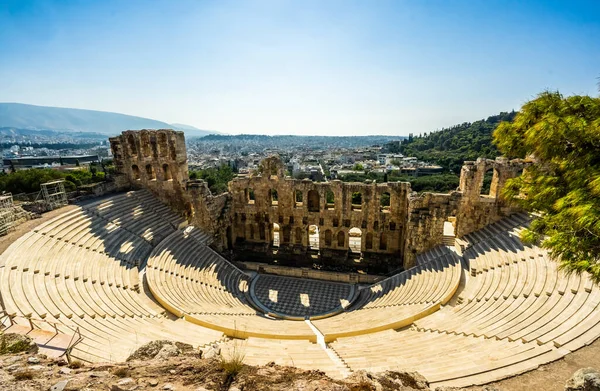 希腊雅典雅典卫城下面的狄俄尼索斯剧院 — 图库照片
