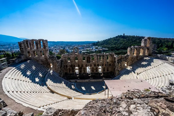 Dionysos teater nedanför Akropolis i Aten, Grekland — Stockfoto