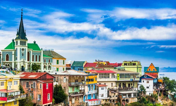 Cityscape of historic city of Valparaiso — стокове фото