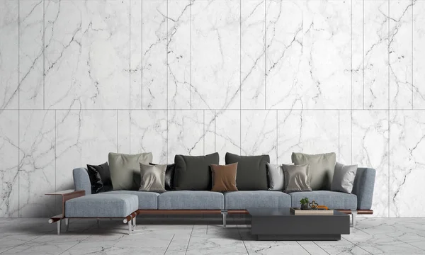 Modern Cozy Luxury Mock Decoration Furniture Living Room Interior Design — Stock Photo, Image