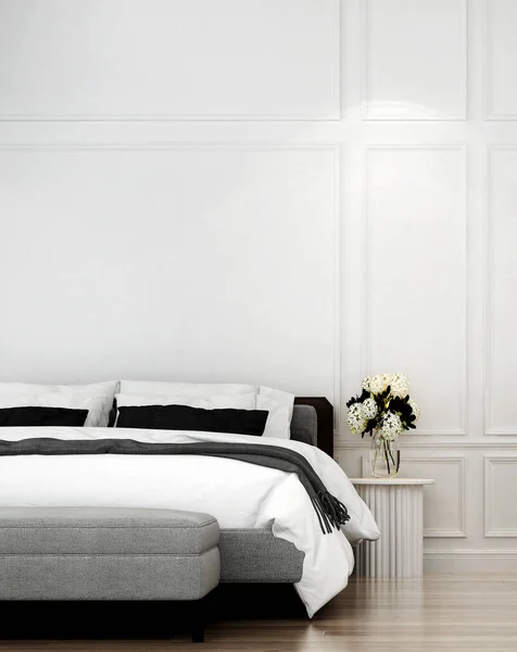 Moderna Casa Lujo Maqueta Diseño Interior Dormitorio Pared Textura Fondo —  Fotos de Stock