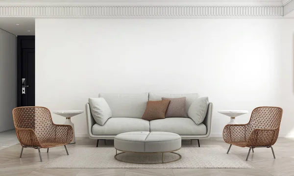 Los Muebles Del Hogar Decoración Burlan Del Diseño Interior Sala —  Fotos de Stock