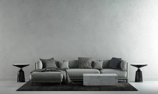Home Decoration Furniture Mock Interior Design Minimal Living Room Empty — Stock Photo, Image