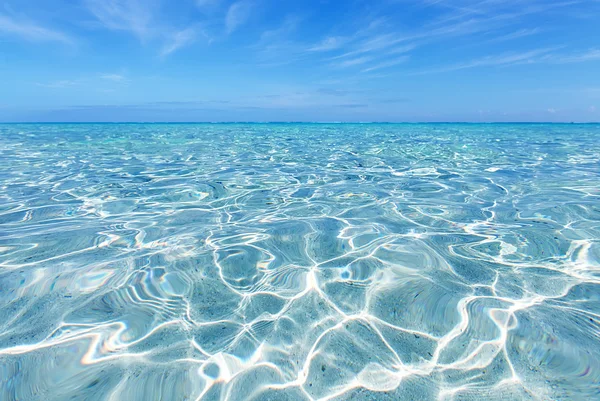 Praia perfeita areia branca água turquesa — Fotografia de Stock