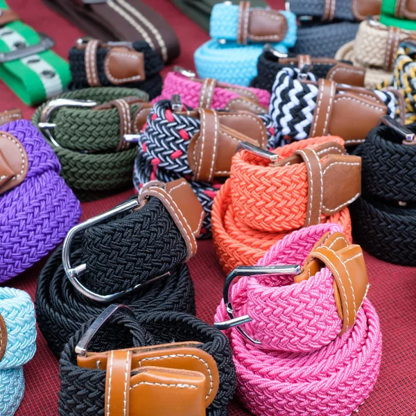 Belt woman in the market — Stock Photo, Image