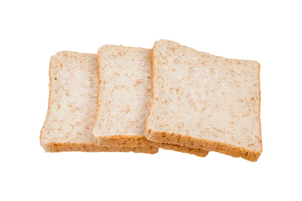 Кусочек белого хлеба изолирован на белом — стоковое фото