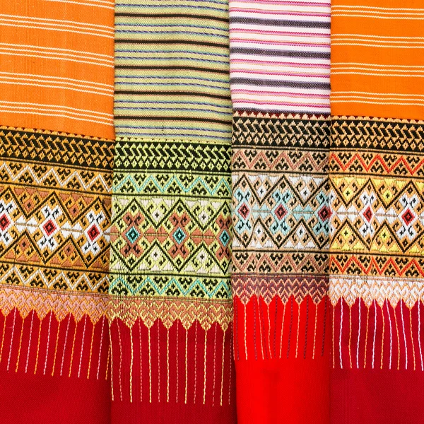 Estilo padrão de seda tailandesa — Fotografia de Stock
