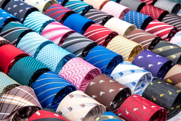Neck ties in the market Royalty Free Stock Images