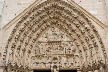 Facade of Notre-Dame Cathedral, Paris clipart