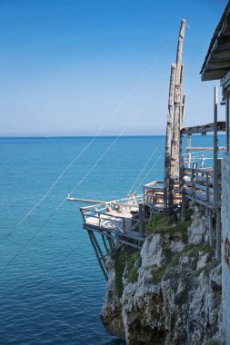 İtalya 'da Apulia' da bir deniz trebüşünün detayları