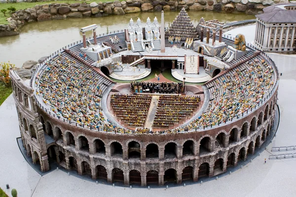 Arena von Verona in Miniatur Stockbild