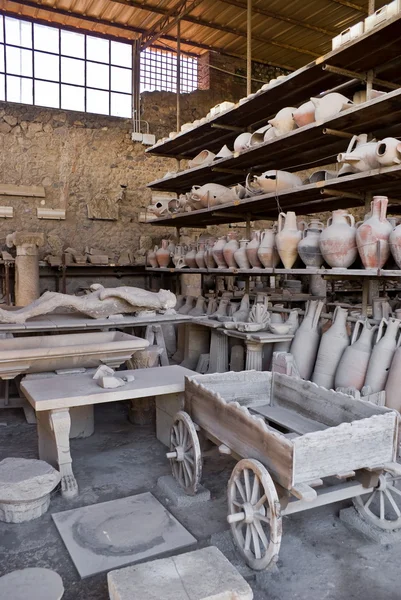 Archeologické vykopávky v Pompejích, Itálie — Stock fotografie