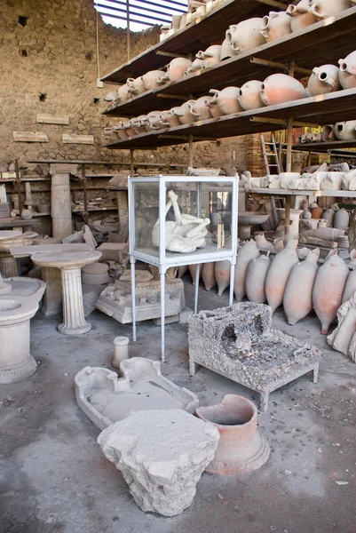 Pompei, İtalya'nın arkeolojik kazı çalışmaları — Stok fotoğraf