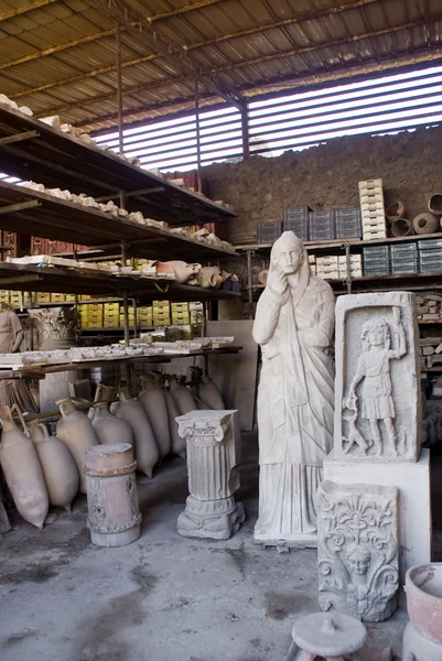 Pompei, İtalya'nın arkeolojik kazı çalışmaları — Stok fotoğraf