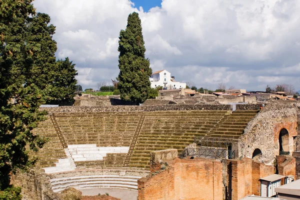 Archeologické vykopávky v Pompejích, Itálie — Stock fotografie