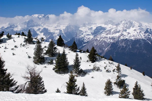 Alpine winterlandschap — Stockfoto