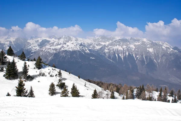 Paisagem de inverno alpina Fotos De Bancos De Imagens