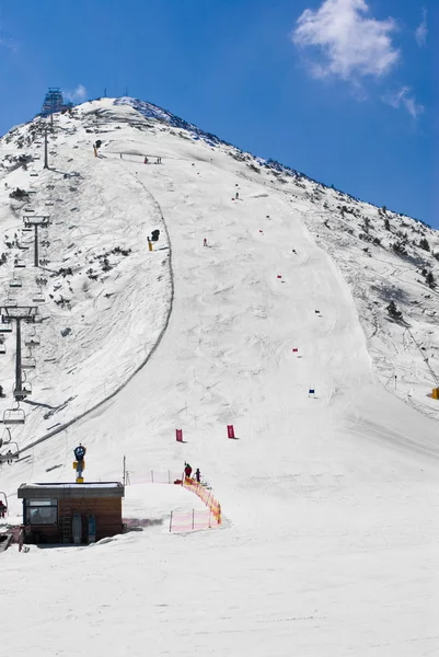 Alpine ski kör Royaltyfria Stockfoton