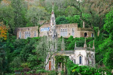 Kapsamlı bir bakış açısı Portekiz 'in Sintra kentindeki Quinta da Regaleira' nın eşsiz mimari kompleksini yakalar.